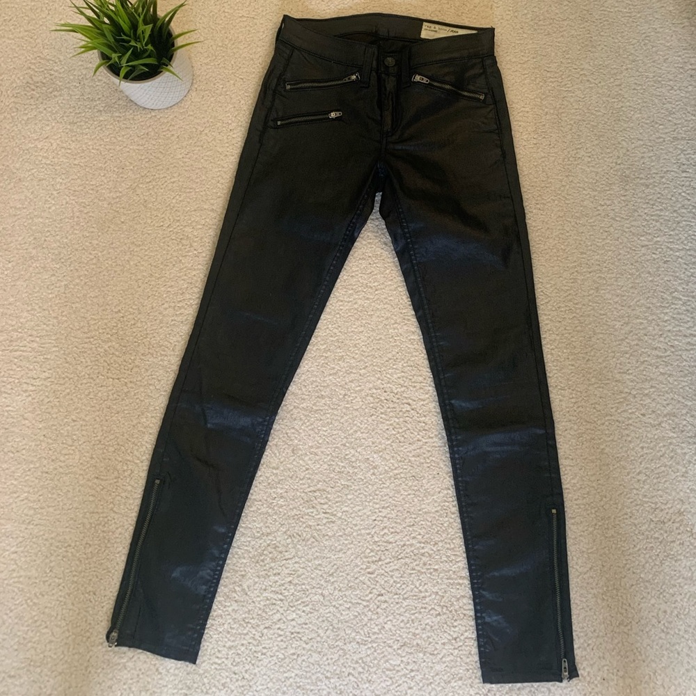 rag & bone for INTERMIX dark blue jeans with zippers